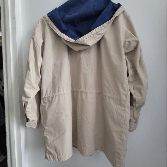 St. John’s bay khaki jacket Lined removable hood size M raincoat - Picture 2 of 13